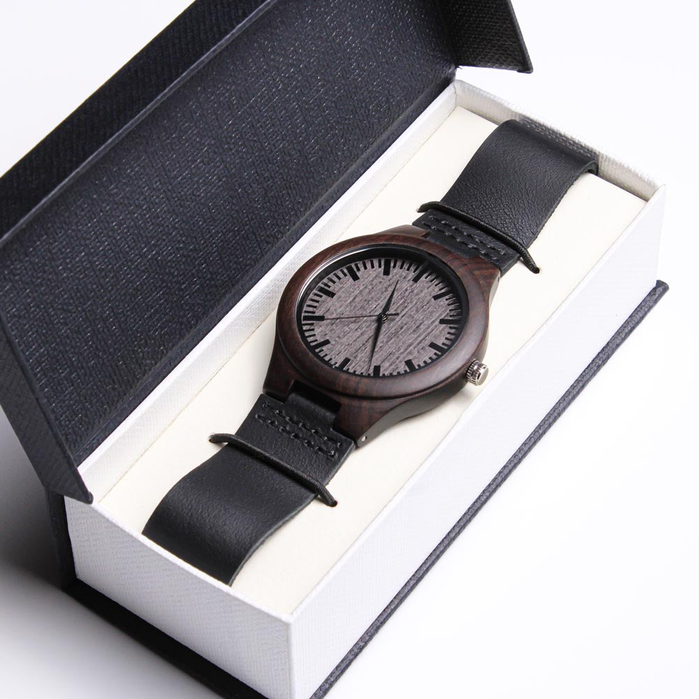 Authentic sandalwood watch with engraving for special someone