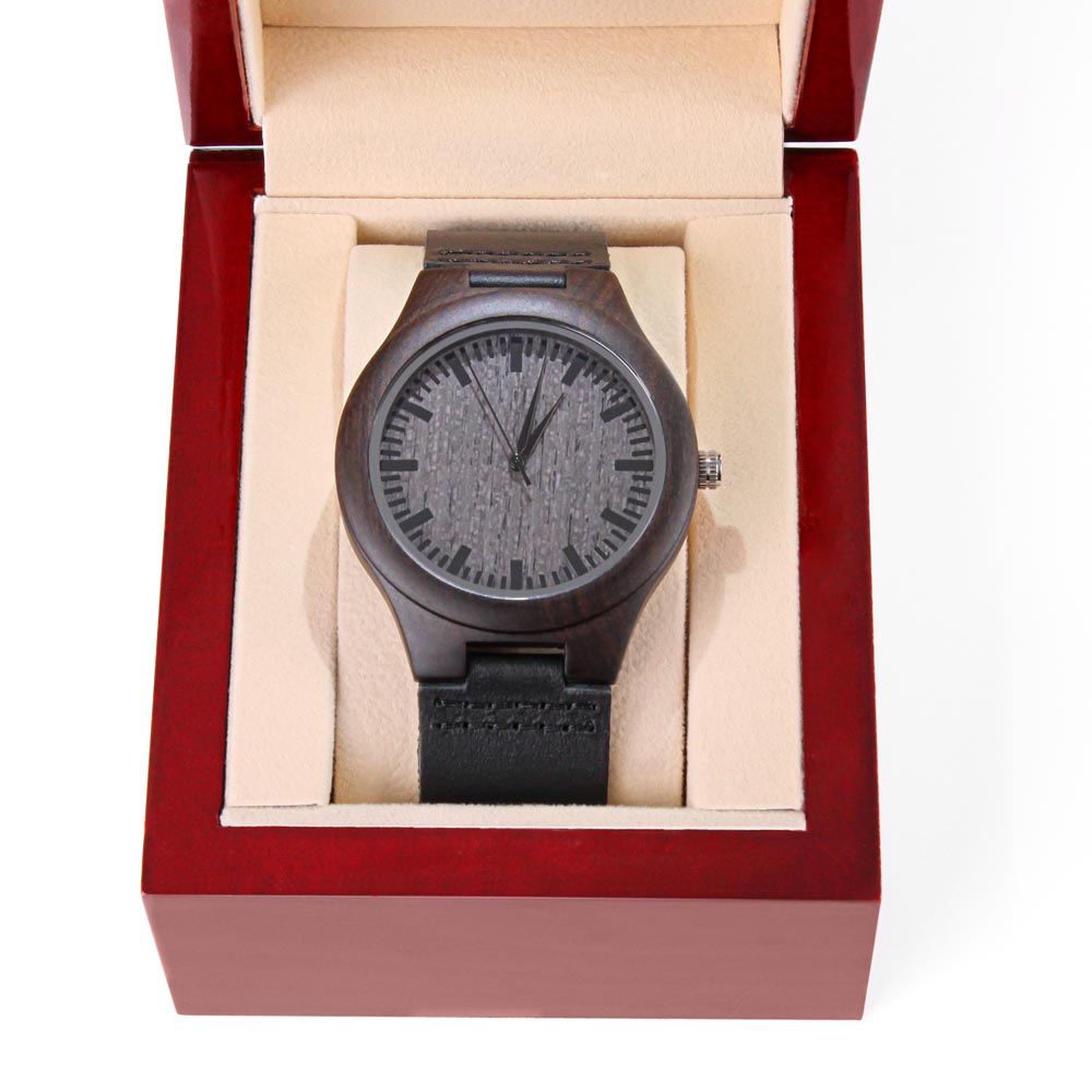 Authentic sandalwood watch with engraving for special someone